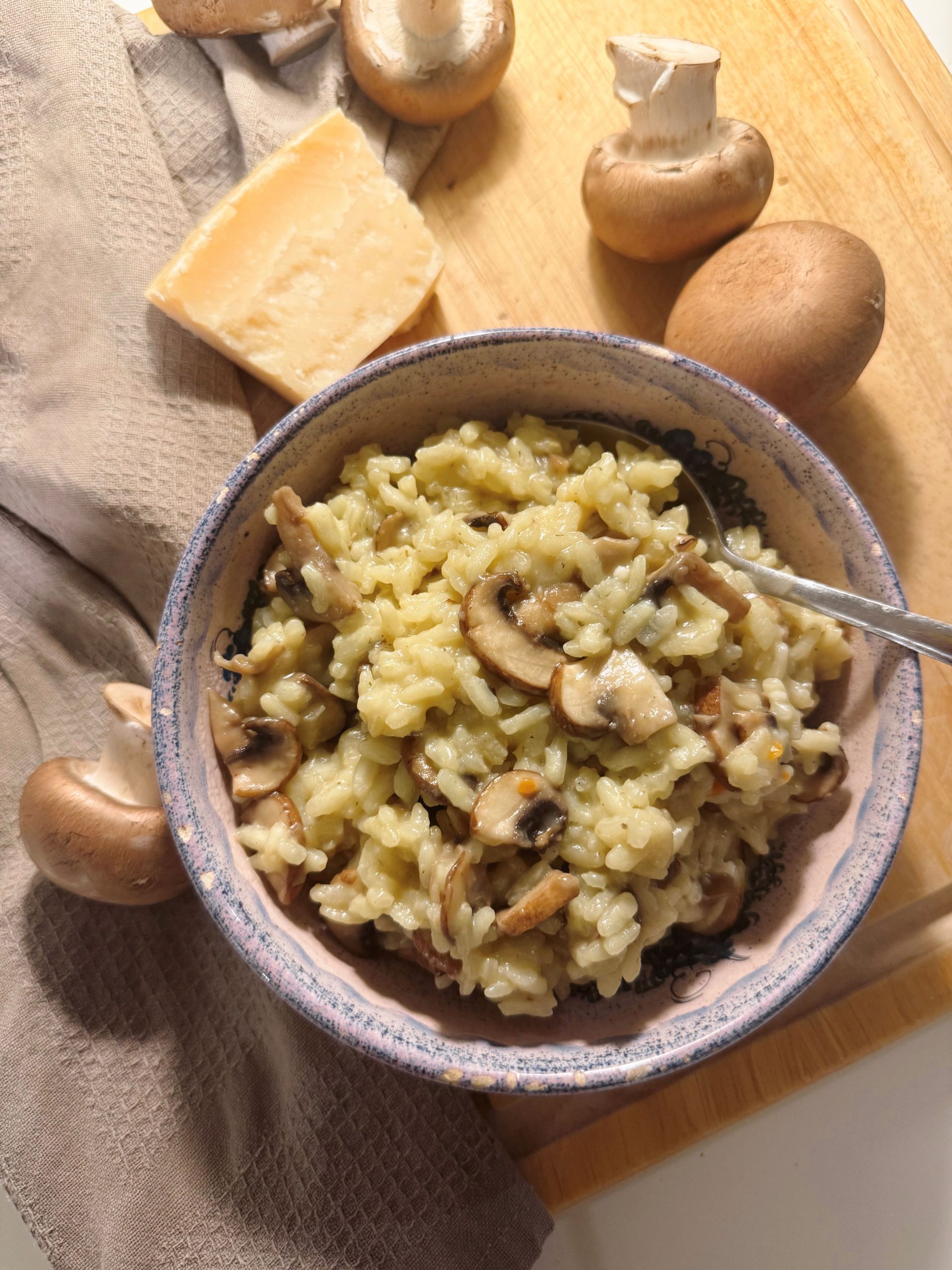 Cremiges Champignon-Risotto mit Parmesan
