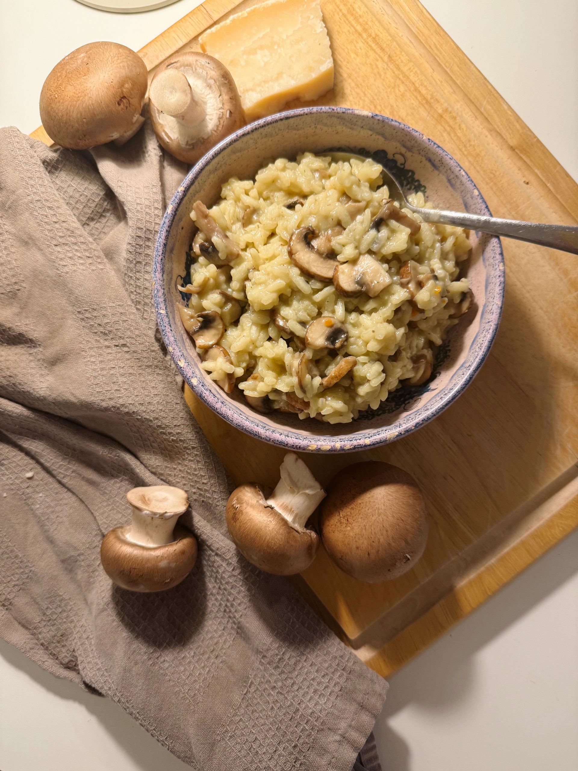 Cremiges Champignon-Risotto mit Parmesan